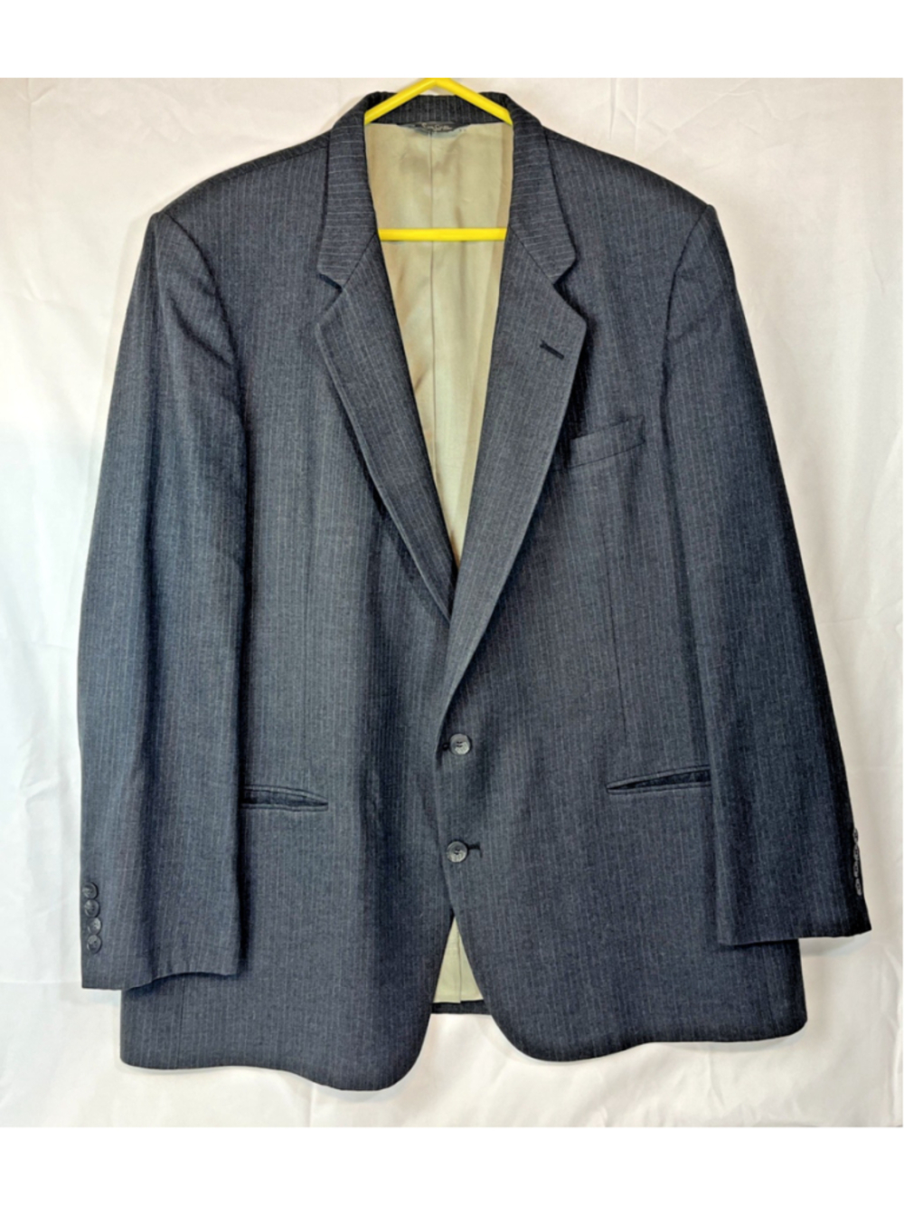 Vintage Pierre Cardin 100% Wool Blazer — Union Made "Man in Wool" Dark Gray EUC